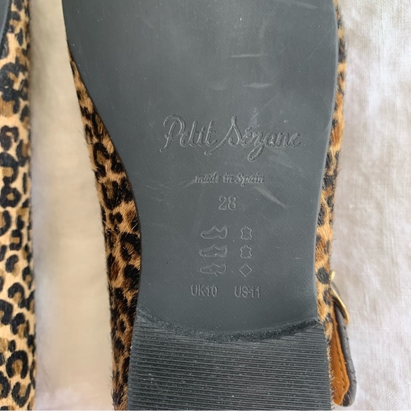Petit Sezane Paula Ballerinas Mary Jane Flats Pony Leopard Print Toddler Kids - Picture 9 of 10
